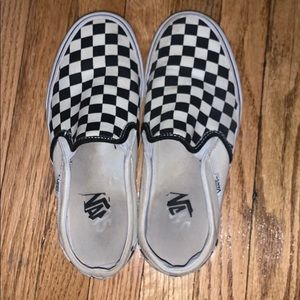 black and white checkered vans